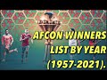 AFCON WINNERS LIST BY YEAR(1957-2021)!!!