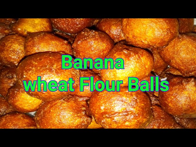 Banana and Wheat Flour Balls | Simple way to make Banana and wheat flour Balls | #pinkcook class=