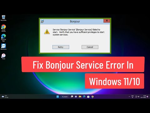 Fix Bonjour Service Error In Windows 11/10