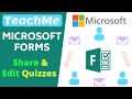 How to Share and Edit Quiz Templates on Microsoft Forms | A Beginner's Guide | Office 365