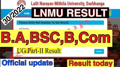 LNMU part 2 result | LNMU part 2 result 2022 | LNMU news today | lemur part 2 ka result kab aayega