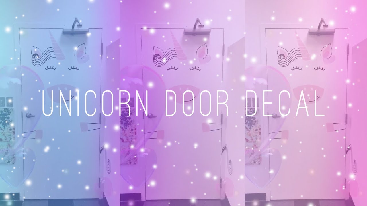 Magical Unicorn Door Decal Youtube - roblox id decals for unicorns