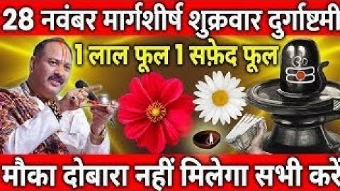 28 नवंबर शुक्रवार दुर्गाष्टमी के दिन 1 लाल फूल 1 सफ़ेद फूल वाला उपाय जरुर करे || Pradeep Ji Mishra