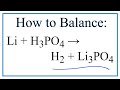 Balancing Chemical Equations with Phosphates