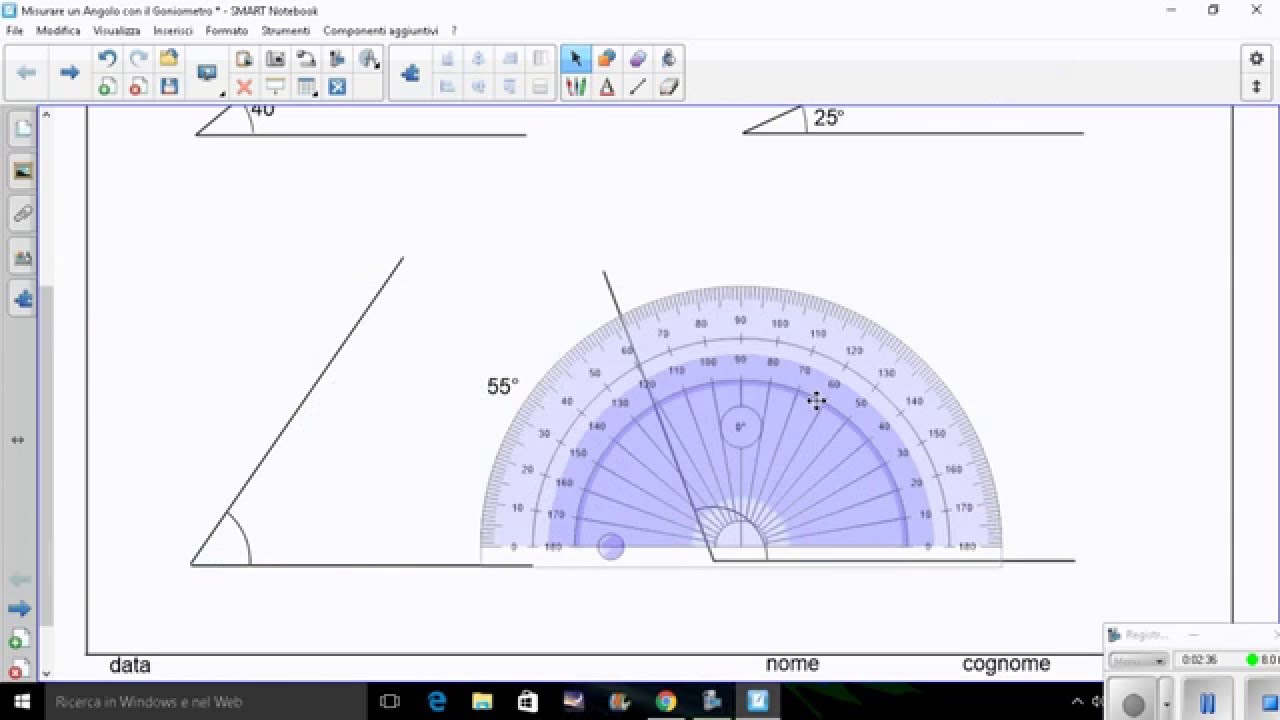 Come misurare un angolo con il goniometro
