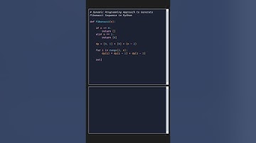 Fibonacci Sequence in Python | Dynamic Programming