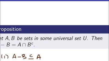 Identities about sets (Screencast 5.3.1)