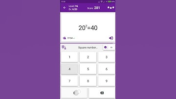Math Tricks - Training mode - square numbers between 20 and 29 - level 096 (Number Keyboard)