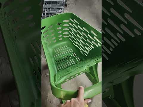 Візок пластиковий 80л., купівельні візки бу , торгові візки бу, візок пркупця бу, візок, видео 1