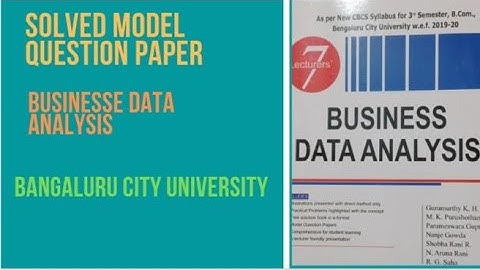 solved question paper... Business Data Analysis...3rd sem Bcom..