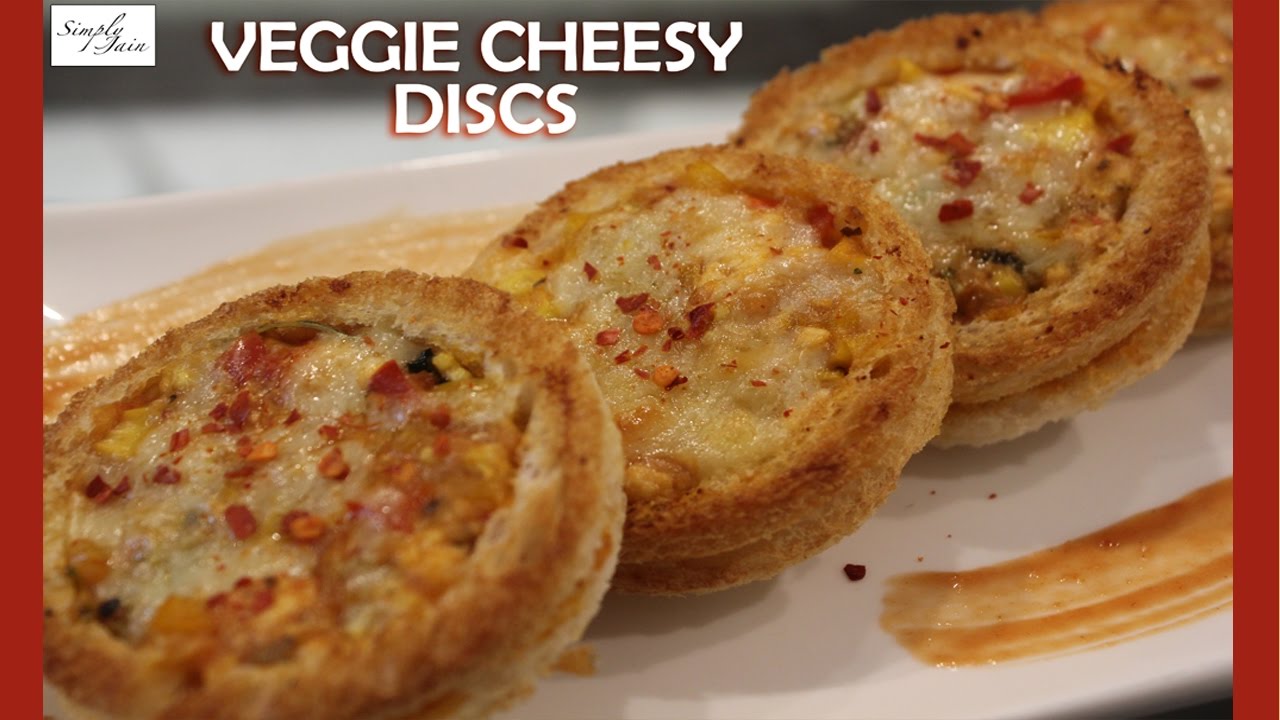 Veggie Cheesy Discs | How To Make Veggie Cheesy Discs | Starters & Snacks | Simply Jain