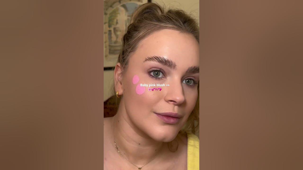 Baby pink blush using Plouise Blush grwmmakeup pinkconcealer 