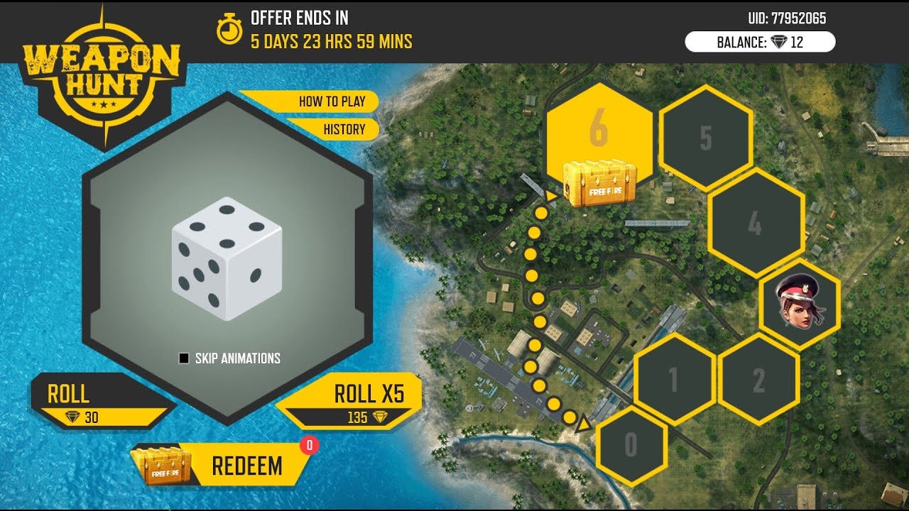 I Got Legendary Gun Skin In Free Fire Weapons Hunt.New Event In Free