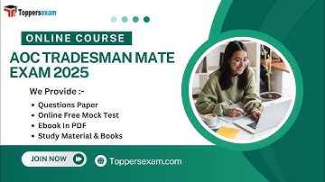 AOC TRADESMAN MATE Mock Test Free, Update Syllabus & Pattern 2025, PDF Book, Important MCQs