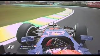 Verstappen's drifting skillz | F1 Brazil 2014 [HD]