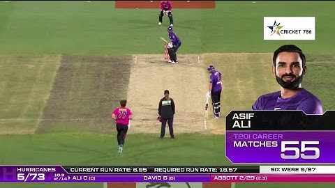 Asif Ali 41 Runs Of 8 Balls Sydney Sixers VS Hobart Hurricanes | Big Bash League 2022 - 2023