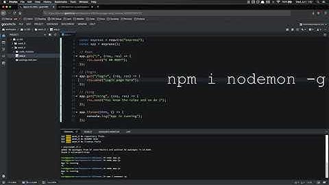 Full Stack Web Developer Course: 9_3 - Installing nodemon