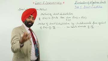 FREE ICSE CLASS 11 MATH l LIMITS l Direct Substitution Method  Evaluation of Algebraic Limits l L4