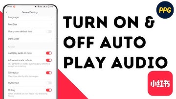 How To Turn On & Off Auto Play Audio On Rednote ?
