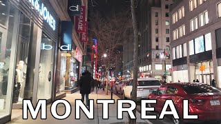 Montreal, Quebec - Saturday Night Walk in Downtown - February 2024