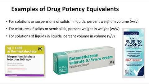 Concentration: Percent Strength, Ratio Strength, and Other Expressions of Concentration