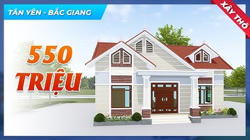 Mẫu Nhà Vườn Mái Thái 4 Phòng Ngủ Xây Thô 550 TRIỆU Tại Huyện Tân Yên Tỉnh Bắc Giang