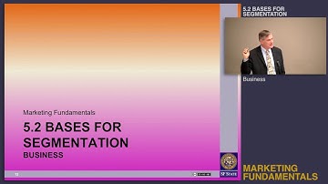 Topic 5.2 Bases for segmentation - Business