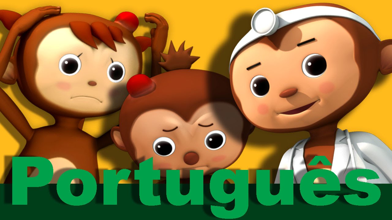Cinco Macaquinhos | Versão 2 | Canções infantis | LittleBabyBum
