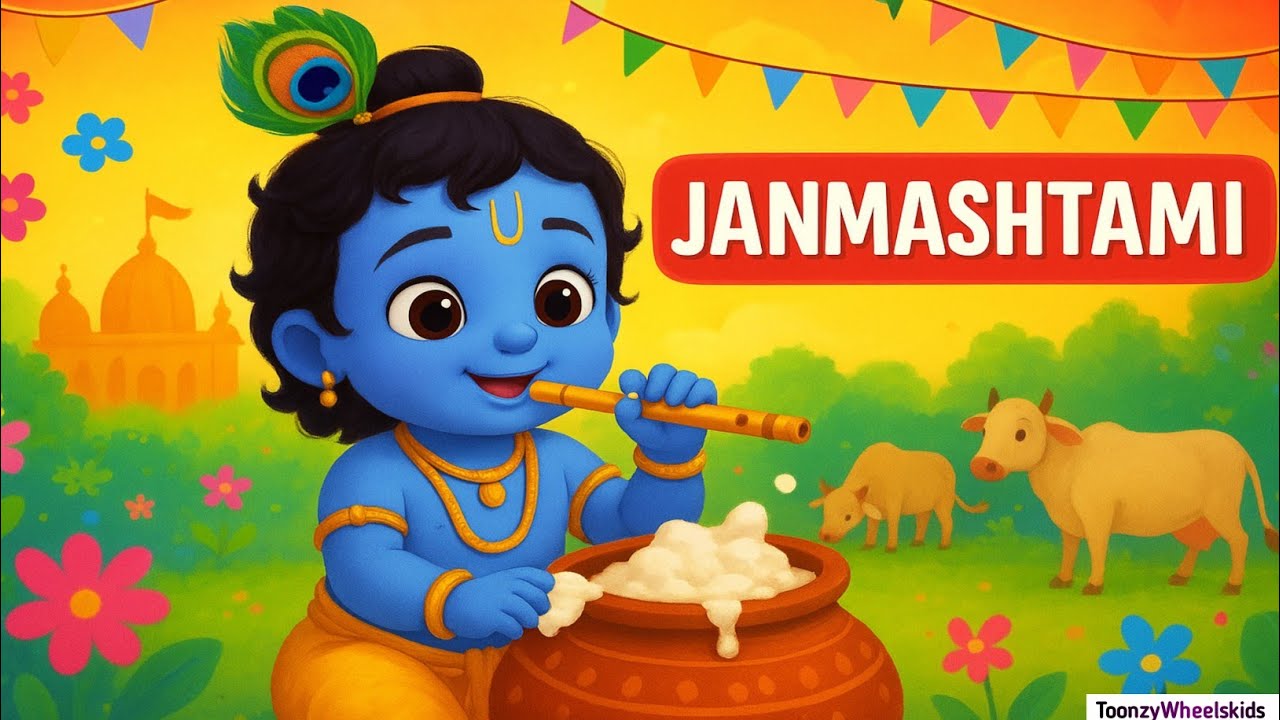 Janmashtami Song for Kids | Cute Baby Krishna Bhajan | Happy Krishna Janmashtami 2025 