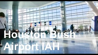 Houston Bush Intercontinental Airport walking tour | IAH Airport | Texas