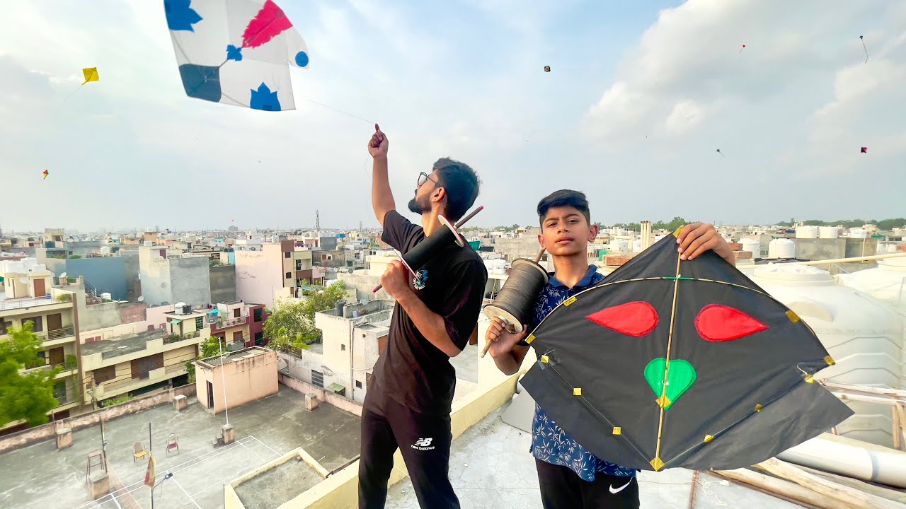 Kite Cutting with New manjha on 14 August 🔥