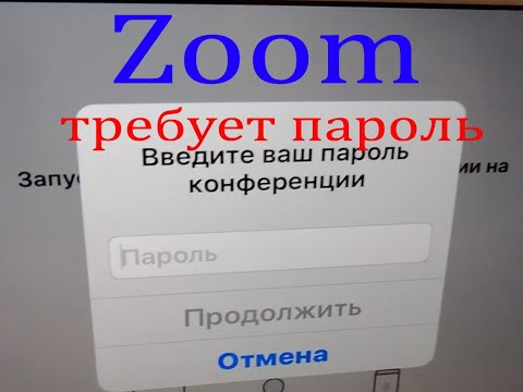 Zoom требует пароль. Не входит в конференцию