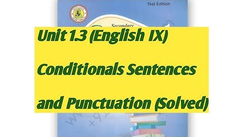Unit 1.3 (ex 1 to 4) English New Book Class 9th.