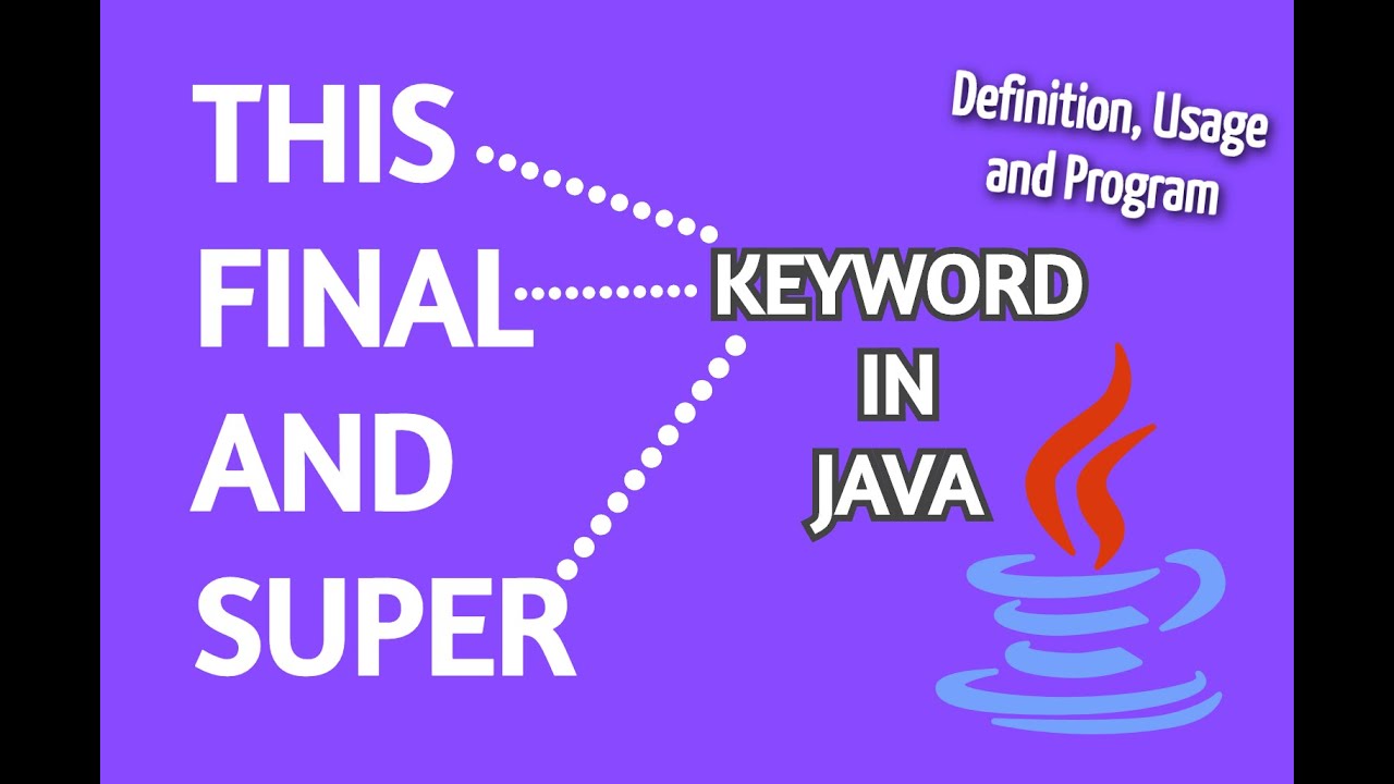 This Super And Final Keywords In Java With Examples Technical Speaks Youtube