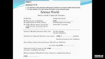 PET 4 Test 1 part 3 questions 14-19