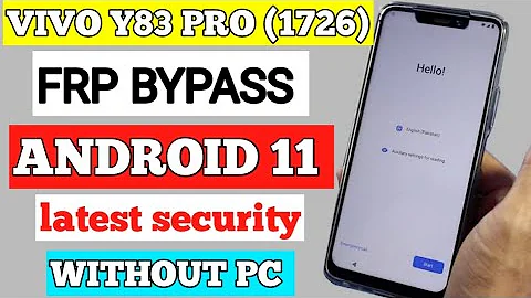 Vivo y83 pro (1726) frp byapss android 11 Google account bypass without pc latest security new trick