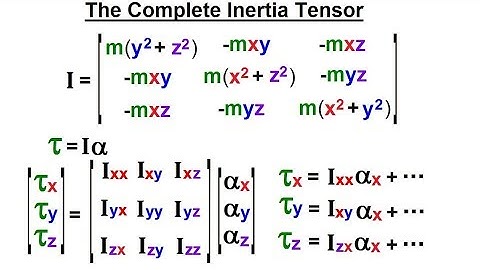 Calculus 3: Tensors (16 of 45) The Complete Inertia Tensor