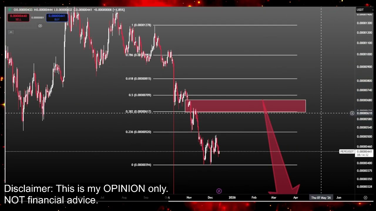 PEPE Coin: взлет до минимума или обвал до нуля!? Прогноз цены криптовалюты PEPE и технический ана...