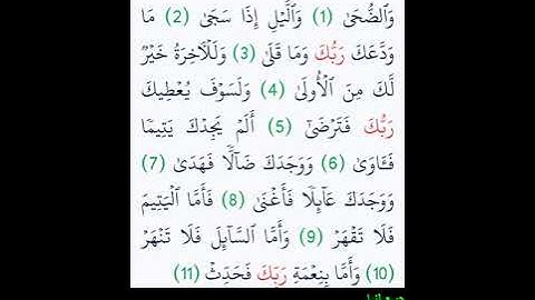 سورة الضحى :🎤القارىء محمد الجابري الحياني - ( رواية ورش عن نافع )