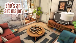 Shes An Art Major Apartment The Sims 4 Cc Speed Build