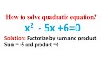 How to solve quadratic equation|#maths ,#quadraticequations #learndailywithmulu,#mathstricks,#shorts