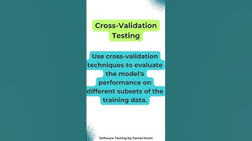 Cross-Validation Testing #softwaretesting #machinelearning