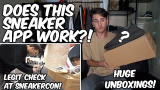 HUGE UNBOXINGS! DOES THIS SNEAKER APP WORK!? SNEAKERCON LEGIT CHECK screenshot 1