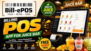 Juice Center Billing POS App - Touch Billing Software for Juice Bar Shake and Lassi Center screenshot 1