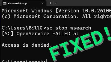 How to Fix Error "OpenService Failed 5: Access is Denied" when running SC at the Command Prompt