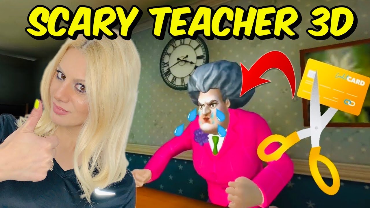 ΤΗΣ ΑΔΕΙΑΣΑ ΤΗΝ ΠΙΣΤΩΤΗΤΙΚΗ ΚΑΡΤΑ ΚΑΙ ΑΥΤΗ ΕΚΛΑΙΓΕ SCARY TEACHER 3D Let's Play Kristina