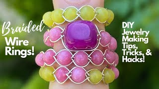 Wire Rings! Learn How To Create A Braided Wire Woven Ring. DIY Jewelry Making Tips, Trick, &amp; Hacks