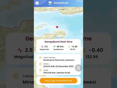 BARU SAJA Terjadi Gempa Di Sulawesi ! Sulawesi Gempa Hari ini 20 Desember 2022 #shorts #gempa