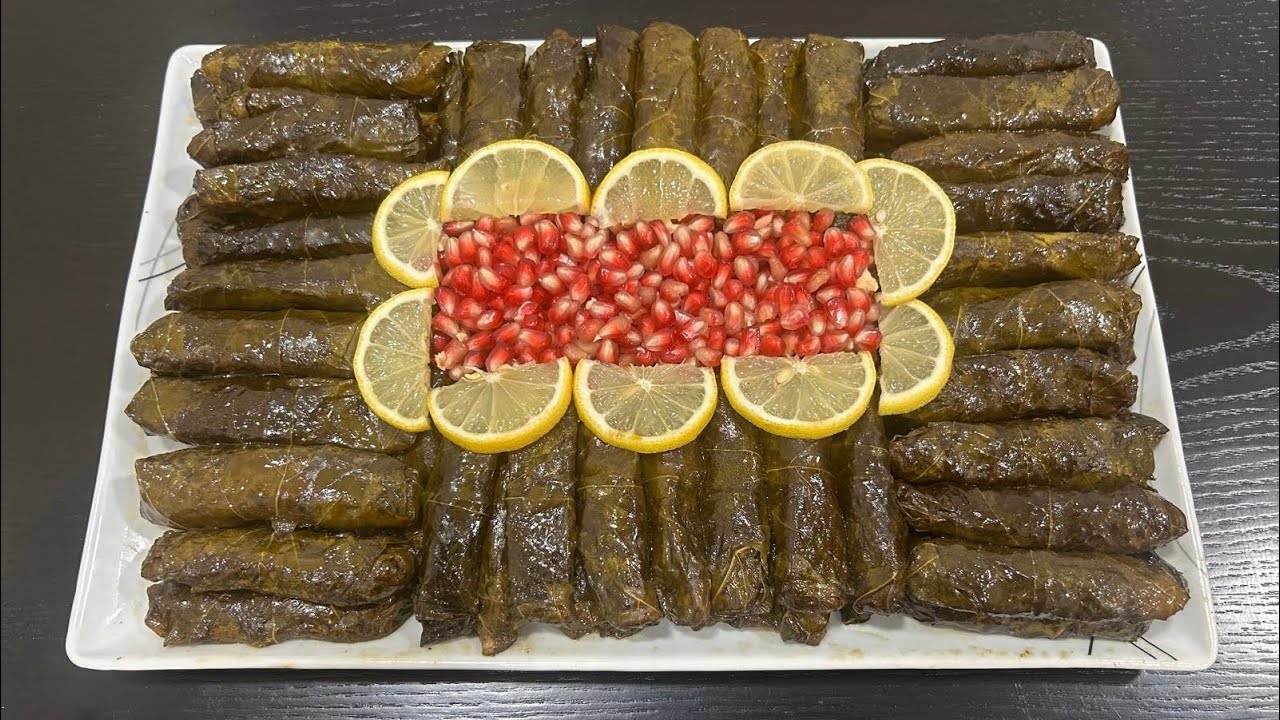 ورق عنب بزيت 😍Vegetarian Grape Leaves