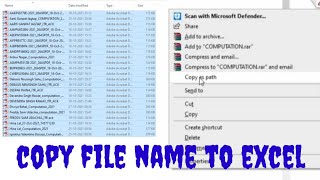 copyaspath | Copy list of File name into excel | copy multi pdf name to excel screenshot 1